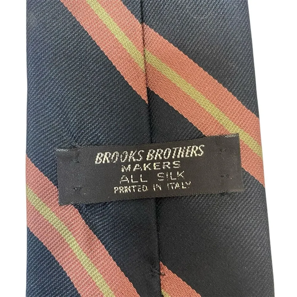 Brooks Brothers Silk Tie Men's Multicolor  Striped  Vintage Career Office